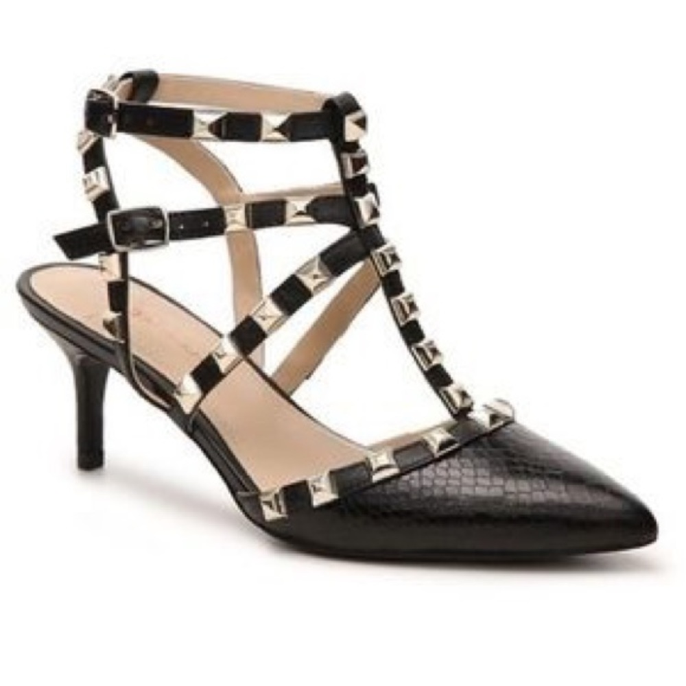 BCBGeneration Black Studded Kitten Heels Rockstud